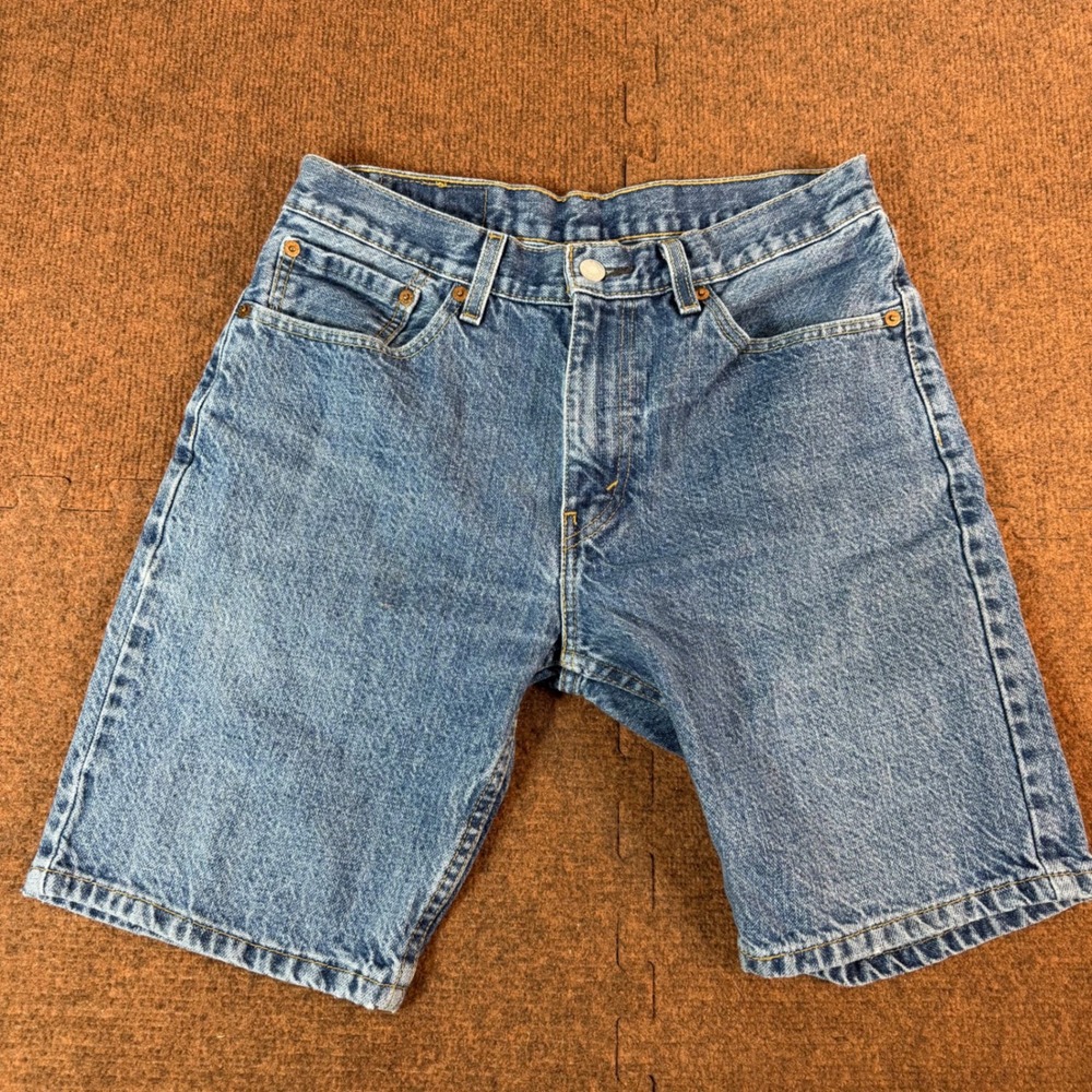 Levi's 505 Regular Fit Denim Shorts Mens 31 Medium Wash Blue Jean Shorts A+ fit